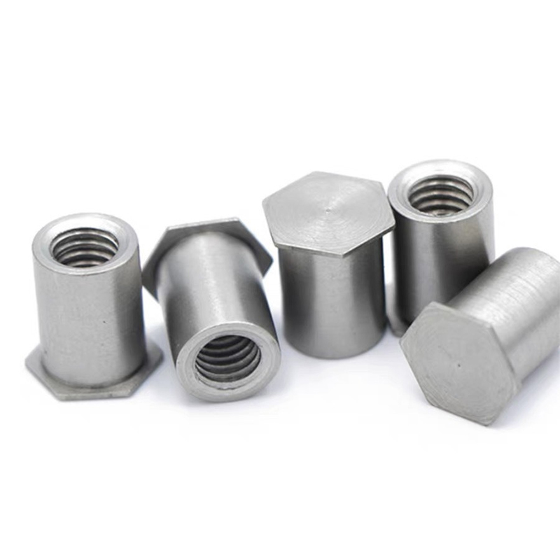 Oțel cu nucă de carbon cu nucă de gaură orbă cu cap plat