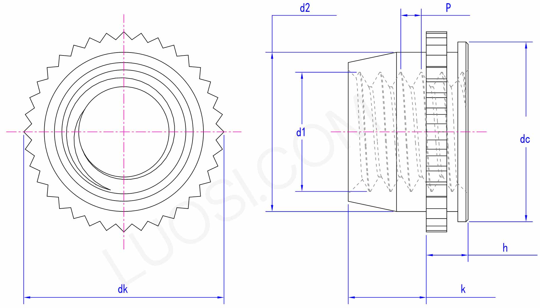 Miniature Self Locking Clinch Nuts