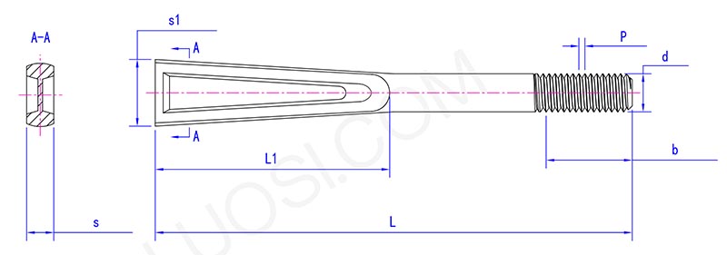 DIN529 type F anchor bolts parameter