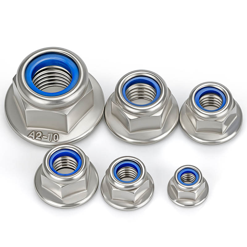 Piuliță de blocare din nailon cu flanșă