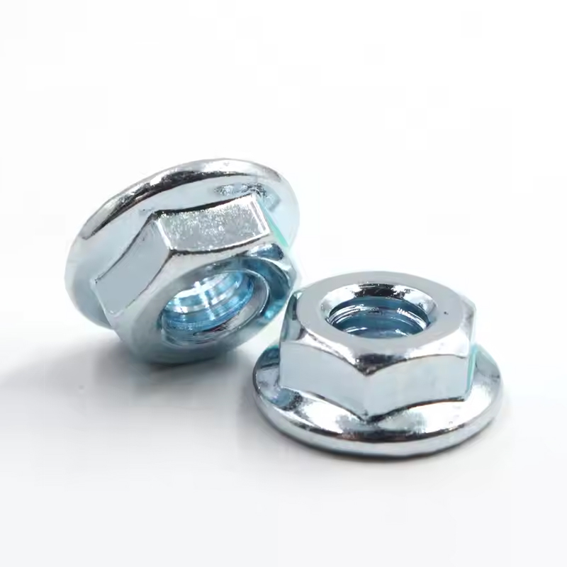 Piuliță flanșă cu flanșă cu hexagon placat cu zinc